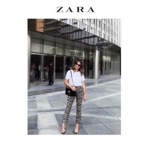 Zara animal print flare crop pants - Picture 6 of 6